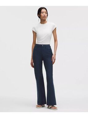 New Lululemon 25x35 EasyFive High Rise Subtle Flare Pant Tall True Navy Blue